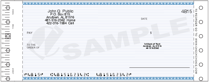 personalized check